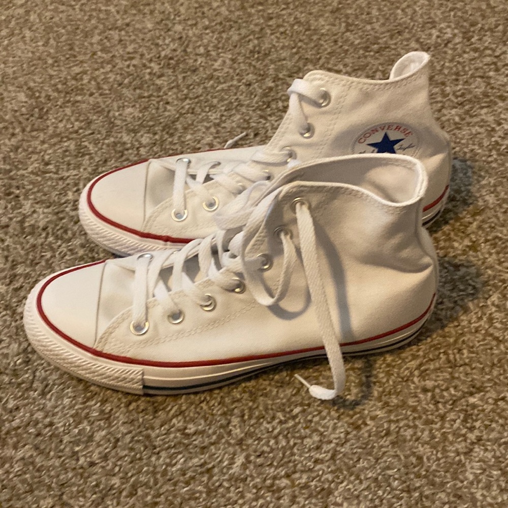 White Converse High Tops